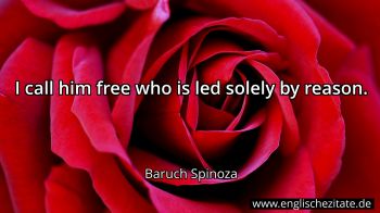 Englisches Zitat von Baruch Spinoza als Bild
