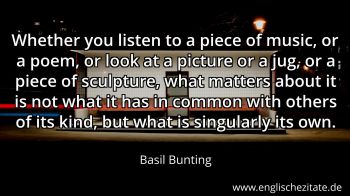 Englisches Zitat von Basil Bunting als Bild