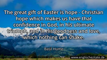 Englisches Zitat von Basil Hume als Bild