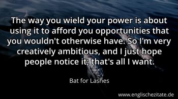 Englisches Zitat von Bat for Lashes als Bild