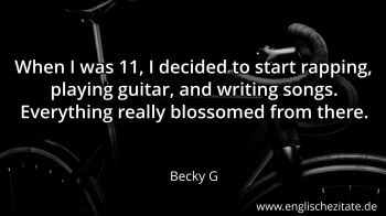 Englisches Zitat von Becky G als Bild