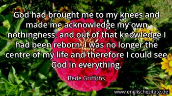 Englisches Zitat von Bede Griffiths als Bild