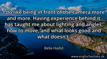 Englisches Zitat von Bella Hadid als Bild