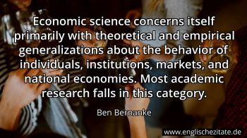 Englisches Zitat von Ben Bernanke als Bild