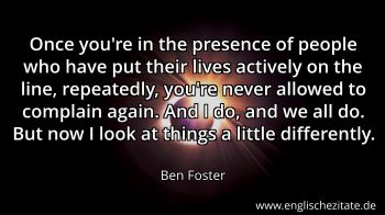 Englisches Zitat von Ben Foster als Bild
