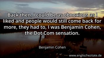 Englisches Zitat von Benjamin Cohen als Bild