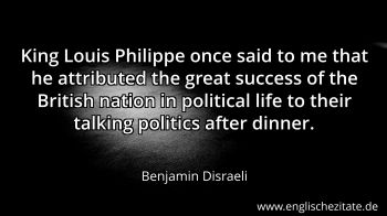 Englisches Zitat von Benjamin Disraeli als Bild