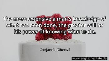 Englisches Zitat von Benjamin Disraeli als Bild