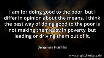Englisches Zitat von Benjamin Franklin als Bild
