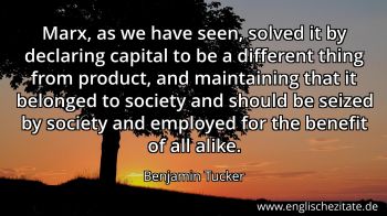 Englisches Zitat von Benjamin Tucker als Bild