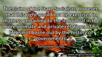 Englisches Zitat von Benjamin Tucker als Bild