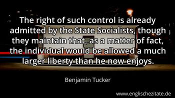 Englisches Zitat von Benjamin Tucker als Bild