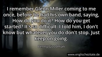 Englisches Zitat von Benny Goodman als Bild