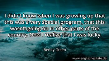 Englisches Zitat von Benny Green als Bild
