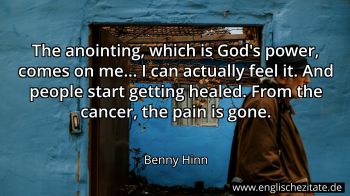 Englisches Zitat von Benny Hinn als Bild