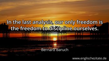 Englisches Zitat von Bernard Baruch als Bild