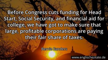 Englisches Zitat von Bernie Sanders als Bild
