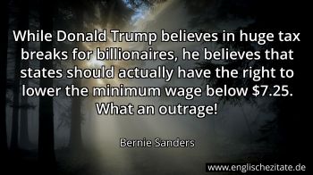 Englisches Zitat von Bernie Sanders als Bild