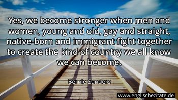Englisches Zitat von Bernie Sanders als Bild