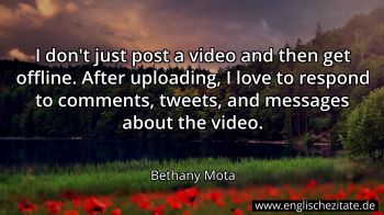 Englisches Zitat von Bethany Mota als Bild