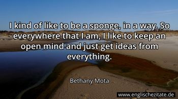 Englisches Zitat von Bethany Mota als Bild