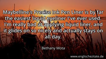 Englisches Zitat von Bethany Mota als Bild