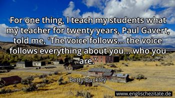 Englisches Zitat von Betty Buckley als Bild