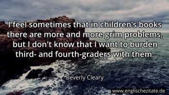Englisches Zitat von Beverly Cleary als Bild