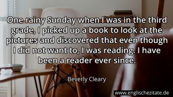 Englisches Zitat von Beverly Cleary als Bild