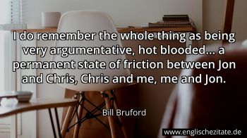 Englisches Zitat von Bill Bruford als Bild