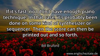 Englisches Zitat von Bill Bruford als Bild