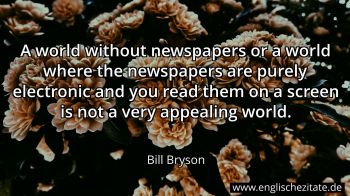 Englisches Zitat von Bill Bryson als Bild