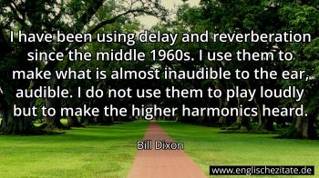 Englisches Zitat von Bill Dixon als Bild