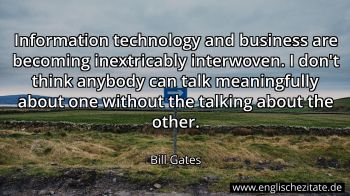 Englisches Zitat von Bill Gates als Bild