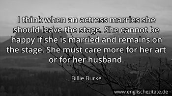 Englisches Zitat von Billie Burke als Bild
