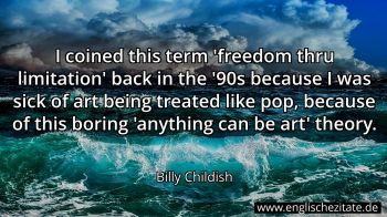 Englisches Zitat von Billy Childish als Bild