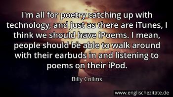 Englisches Zitat von Billy Collins als Bild