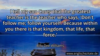 Englisches Zitat von Billy Dee Williams als Bild