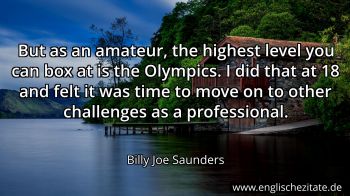 Englisches Zitat von Billy Joe Saunders als Bild
