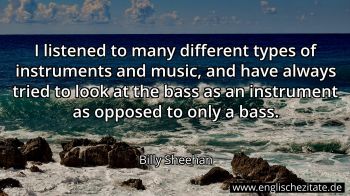Englisches Zitat von Billy Sheehan als Bild