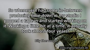 Englisches Zitat von Billy Sherwood als Bild