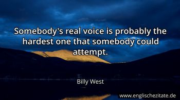 Englisches Zitat von Billy West als Bild