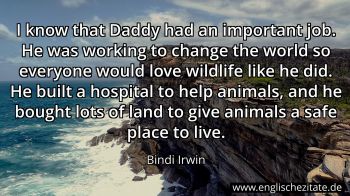 Englisches Zitat von Bindi Irwin als Bild