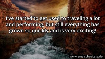 Englisches Zitat von Birdy als Bild
