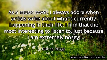 Englisches Zitat von Bishop Briggs als Bild