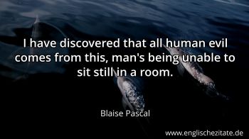 Englisches Zitat von Blaise Pascal als Bild