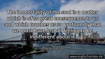 Englisches Zitat von Blaise Pascal als Bild