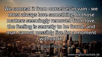 Englisches Zitat von Blaise Pascal als Bild