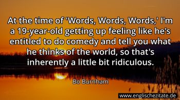 Englisches Zitat von Bo Burnham als Bild