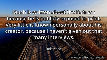Englisches Zitat von Bob Kane als Bild